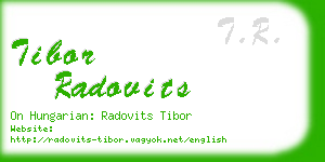 tibor radovits business card
